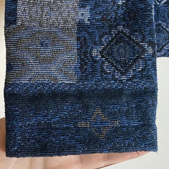 Blue Court By Haband Jacket Womens Medium Blue Tapestry Button Front Pockets - Picture 3 of 16